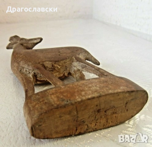 седнало дървено коте котка фигура, антилопа, човек, моливник пепелник дивак, фигури дървени, снимка 5 - Статуетки - 28882709