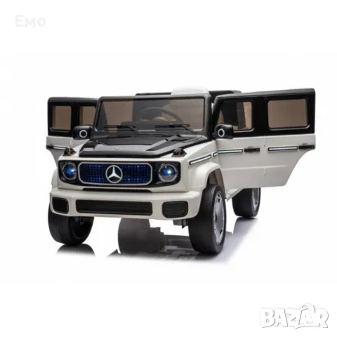 Акумулаторен джип Mercedes EQG Electric G-Class 12V с отварящи се врати меки гуми 4x4, снимка 12 - Електрически играчки - 48720900