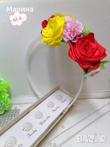 Китка за глава, Вариант 11, снимка 7 - Аксесоари за коса - 53423957