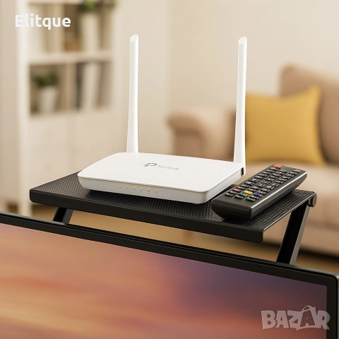 Практична сгъваема поставка за рутер, дистанционно или ТВ приемник