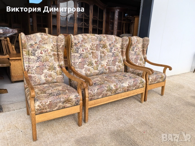 Комплект Бидермайер , снимка 2 - Дивани и мека мебел - 52851925
