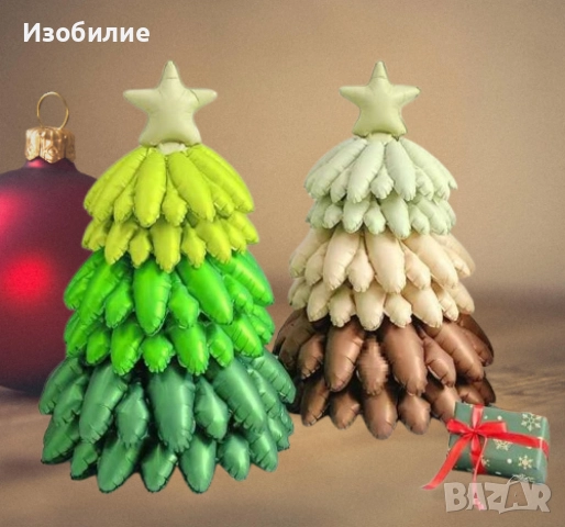 Коледни балони 7 части 3D Коледни елхи – Перфектната декорация за празнично парти, снимка 3 - Декорация за дома - 52386955
