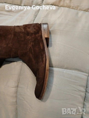 високи чизми 39 номер черно ниска платформа , снимка 9 - Дамски ботуши - 52287620