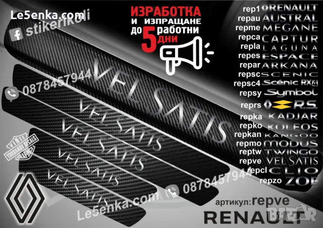 ПРАГОВЕ карбон RENAULT SYMBOL фолио стикери repsy, снимка 4 - Аксесоари и консумативи - 44068555