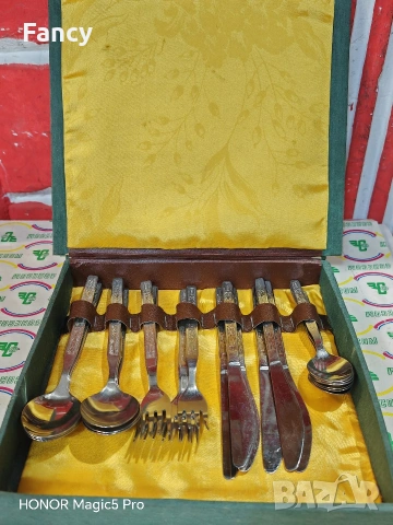 Комплект прибори за хранене , снимка 3 - Антикварни и старинни предмети - 53469641