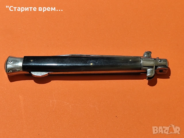 Сгъваем Нож Полуавтоматичен  Биволски Чирени, снимка 5 - Ножове - 54047944