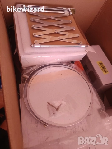 BELLE VOUS Хромирано стенно разтегателно огледало за баня с 3-кратно увеличение двустранно 360° НОВО, снимка 5 - Други - 53639586