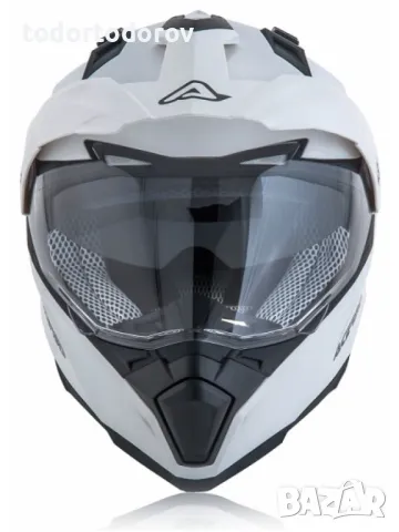 ТОП ЦЕНА Ендуро каска ACERBIS FS 606 WHITE , M 57-58см L 59-60см NEW, снимка 3 - Аксесоари и консумативи - 46829488