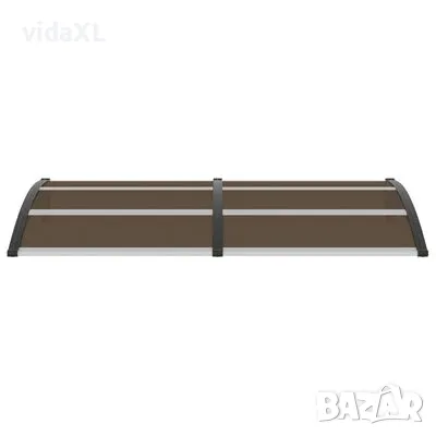 vidaXL Навес за врата, черен, 200x100 см, PC (SKU:45635), снимка 2 - Градински мебели, декорация  - 48215830