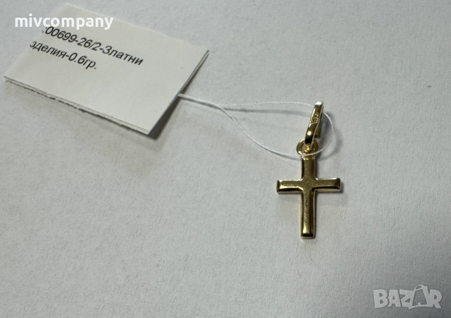 Златна висулка(кръст) 0.60гр., снимка 5 - Колиета, медальони, синджири - 53455295