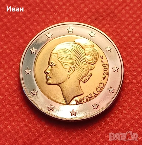 2 евро 2007 Монако Грейс Кели - Реплика