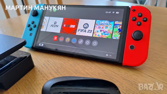 Nintendo Switch OLED -с поставен чип ,нова с протектор и карта., снимка 4 - Nintendo конзоли - 47887014