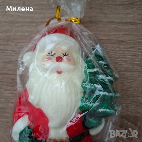 Голяма свещ - дядо Коледа, снимка 2 - Декорация за дома - 52520435