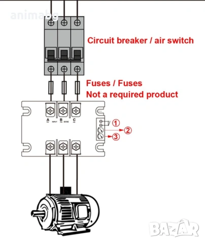 ANIMABG Модул за плавен старт и стоп на трифазен двигател, TSR-150WA-R2 15KW, снимка 8 - Друга електроника - 53465165