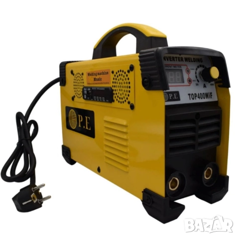 Инверторен електрожен P.E TOP400WiF (MMA-400) – 400A, с радио, Bluetooth и USB, снимка 8 - Друга електроника - 51947549