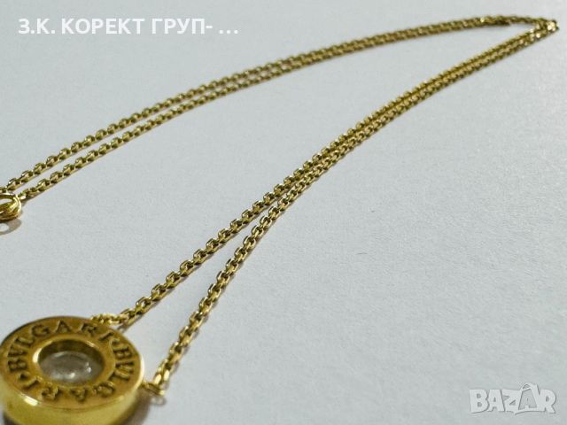 Продавам Bvlgari златен синджир с камък 14k., снимка 6 - Колиета, медальони, синджири - 45744277