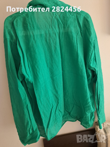 Дамска зелена риза, снимка 2 - Ризи - 45048037