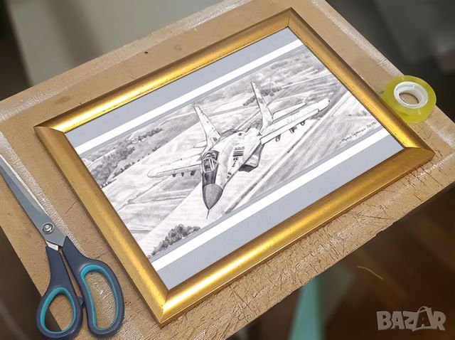 Рисунка на Български самолет МиГ-29 ., снимка 1 - Картини - 45247811