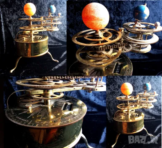 Модел от месинг Orrery/Tellurion слънчева система планети, снимка 4 - Други ценни предмети - 48369995