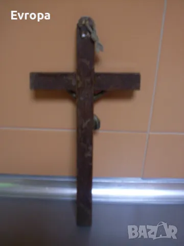 Дървен кръст- разпятие., снимка 2 - Декорация за дома - 49623185