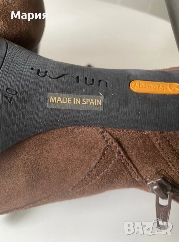 Дамски модерни кафяви обувки/боти с висок ток от естествена кожа 40 , снимка 9 - Дамски ботуши - 52412602