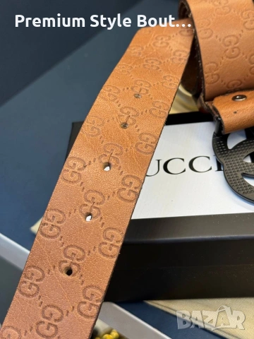Колани Gucci от естествена кожа в кутия , снимка 2 - Колани - 53932877