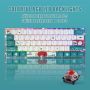 MIHIYIRY 60% кабелна игрална клавиатура, 61 клавиша SK механична клавиатура, RGB подсветка, снимка 5