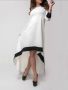 Бяла асиметрична  рокля 5хл, снимка 2