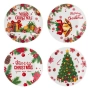 Комплект коледни чинии Mercado Trade, 4бр., Весела Коледа, снимка 1