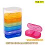 Цветни кутии за хапчета с дните от седмицата и размер 7 х 10 см - КОД 3874