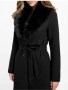 Дамско елегантно черно палто, снимка 2