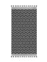 Плажна кърпа (хавлия) White Black Diamont Tassels 150x75 см, снимка 1
