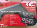 Teng tools тенг гидория 1/4 , 3/8 , 1/2 98 части вложки ключове битове комплект хром ванадий, снимка 11