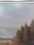 Стара маслена картина "Пейзаж с брези" – 78х59 см | Подписана, снимка 11