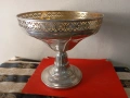 Посребрена купа,фруктиера арт деко, снимка 1