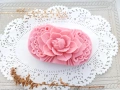 Уникален декоративен сапун ‘Роза’ върху плочка, ръчно изрязан с нож., снимка 5