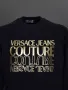 Versace Jeans Couture черен суичър с двойна златна щампа, снимка 3