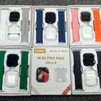 Комплект Smart часовник + TWS слушалки W26 Pro Max ULTRA / Цвят: Черен /няма ЮСБ накрайника директно, снимка 1 - Смарт часовници - 45790494
