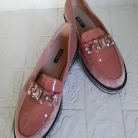 Нови велурени обувки с камъни, снимка 9 - Дамски ежедневни обувки - 40593066