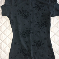 🌸Черно боди блуза с къс ръкав С размер 🌷, снимка 2 - Тениски - 45055473