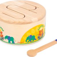 Janod Дървен барабан, образователна музикална играчка за малки деца 18+ месеца, снимка 4 - Образователни игри - 45717566