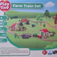 дървена игра железница и ферма, снимка 1 - Образователни игри - 45778635