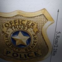 Масивна полицейска значка от  бронз, снимка 5 - Играчки за стая - 45108931