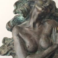 Антикварна Бронзова Скулптура "Жената на Слънцето"1900 г, снимка 5 - Антикварни и старинни предмети - 44848331