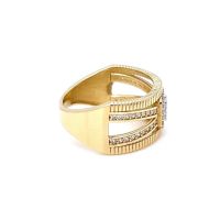 Златен дамски пръстен 3,81гр. размер:57 14кр. проба:585 модел:23071-4, снимка 3 - Пръстени - 45118616