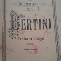 Бертини 25 етюда за пиано , снимка 1 - Специализирана литература - 45395414