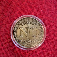 Уникална медна монета на решенията с Да и Не ( Yes and No), снимка 4 - Нумизматика и бонистика - 45445800