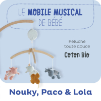 Noukie's - дървена музикална въртележка, снимка 2 - Музикални играчки - 45034097