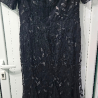 Дамска официална черна рокля с паети, снимка 3 - Рокли - 44978714