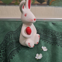 Ретро  порцеланово Великденско зайче, снимка 4 - Антикварни и старинни предмети - 44943064
